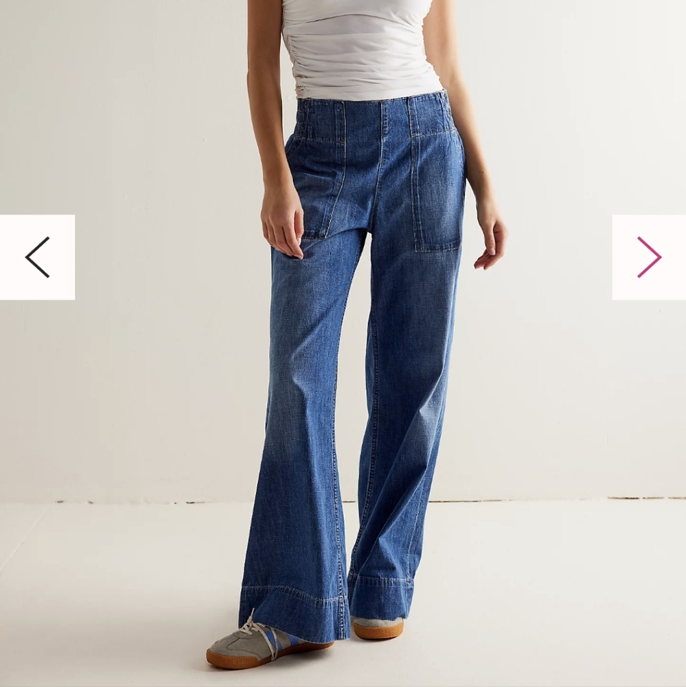 We The Free Breezy Denim Pull-On Jeans Free People